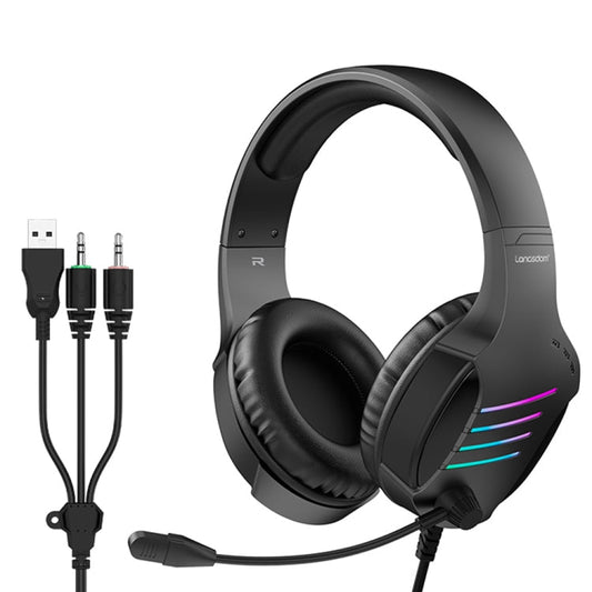 Langsdom HCG07 USB 3 5mm Interface Wired Gaming Headset Black