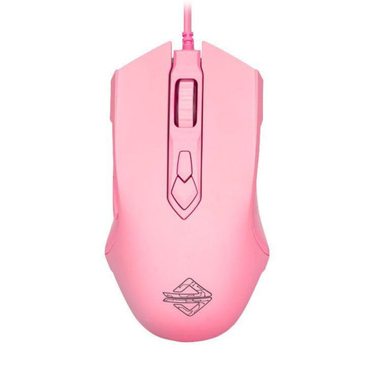 Ajazz AJ52 7 Keys Macro Programming Game USB RGB Wired Computer LOL CF Mouse Pink